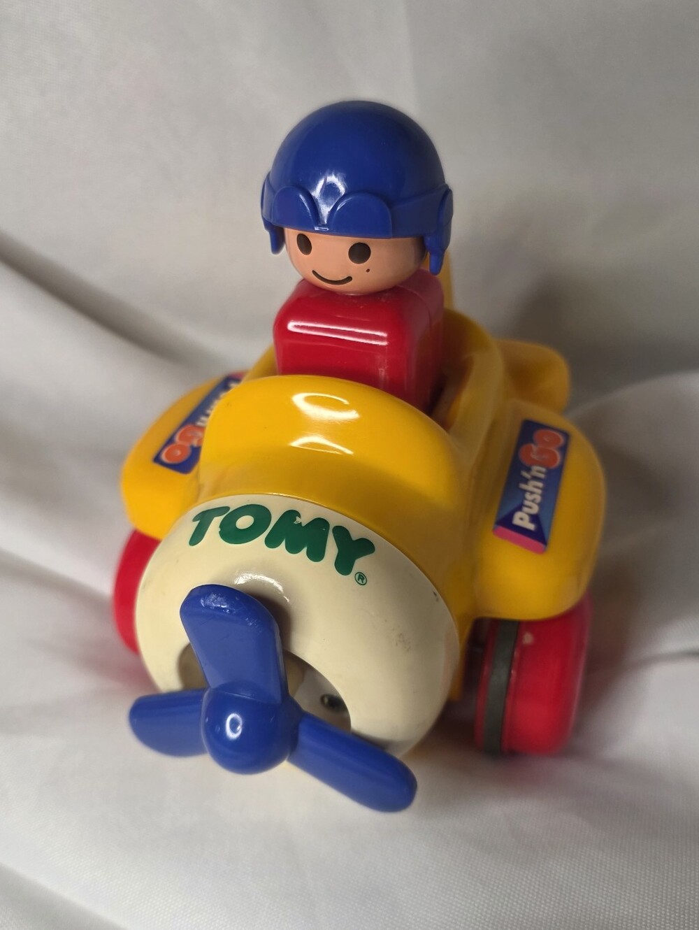 TOMY Yellow & Blue Push Plane Toy for Kids